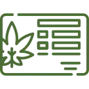 Green Icon of a Medical Marijuana Card